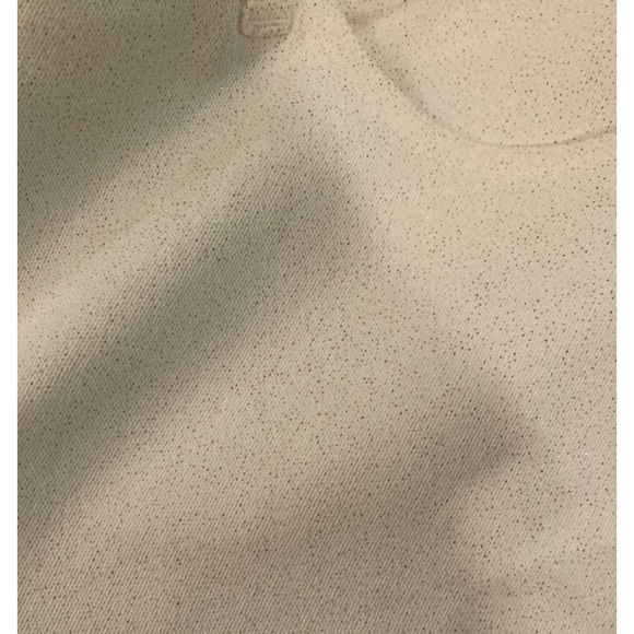 ESCADA gold metallic dots sparkle off white jeans sz 14 - Picture 6 of 16